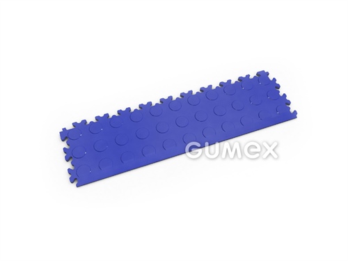 Nábehová hrana FORTELOCK 2045 k dlaždici FORTELOCK, hrúbka 7mm, 510x140mm, 92°ShA, dezén peniažkový, PVC, modrá